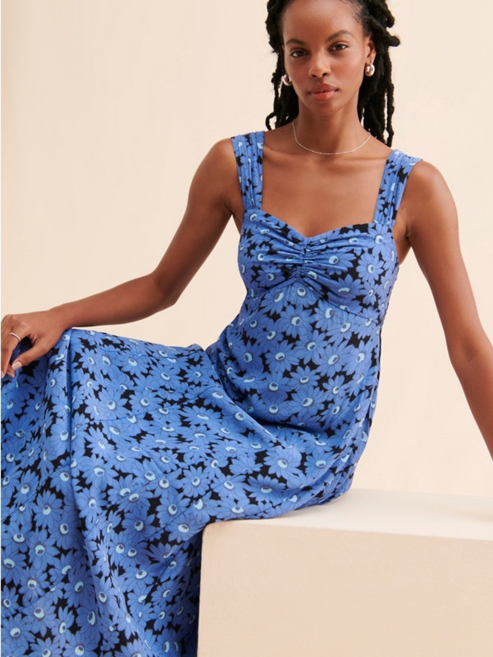 Free People Blue Floral Maxi Dress